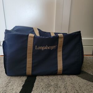 Longaberger Consultant DUFFEL Bag w/ Zippered Pocket 24” x 14” x 14” RARE